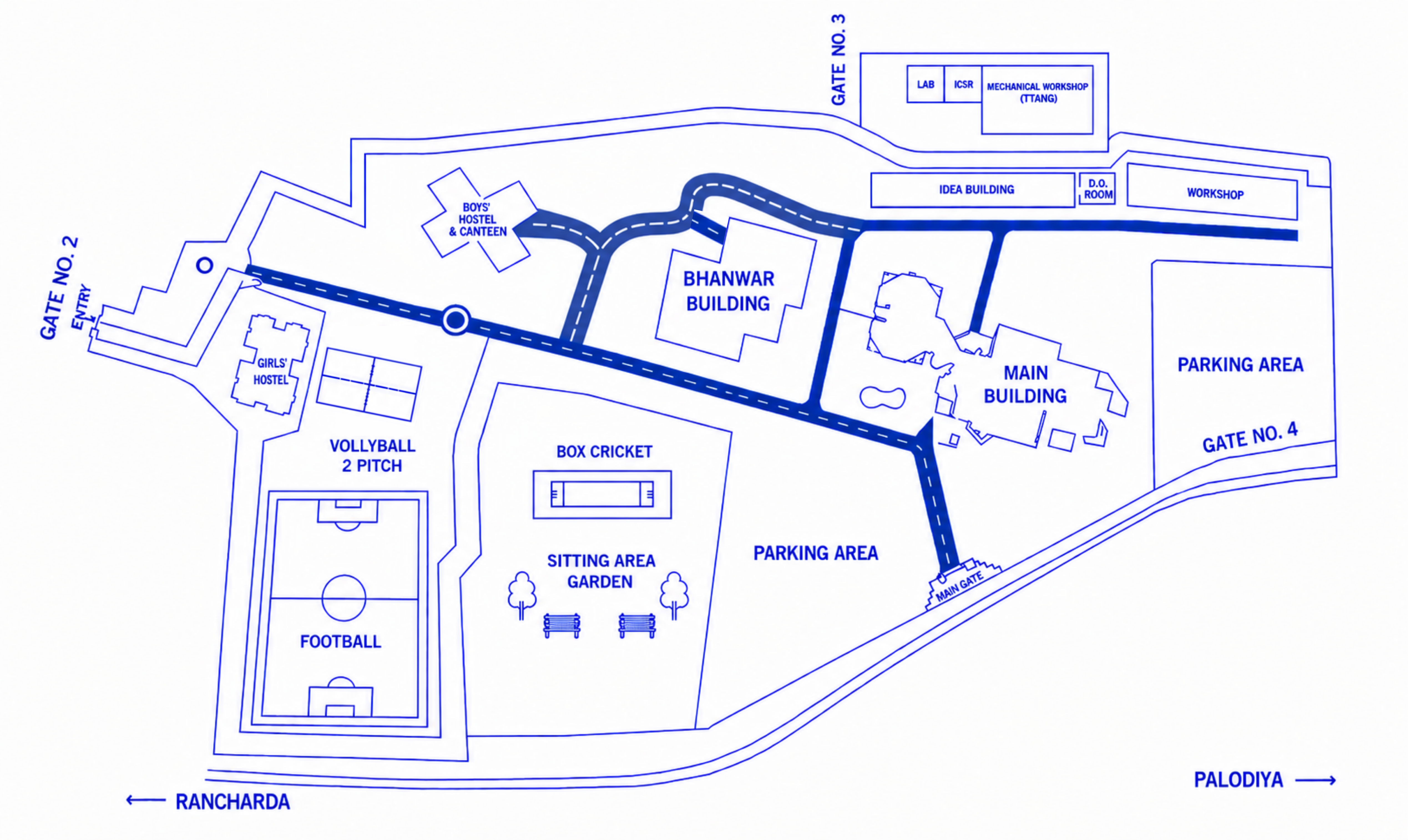 Campus blueprint map